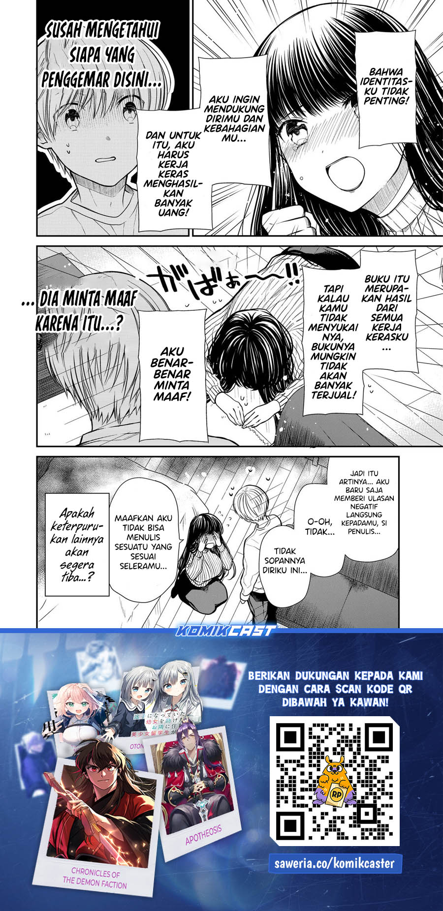 Danshi Koukousei wo Yashinaitai Onee-san no Hanashi Chapter 326 Bahasa Indonesia